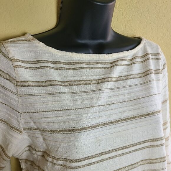 Lauren Ralph Lauren Metallic Striped Top - Picture 2 of 7